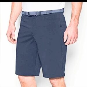 MENS UNDER ARMOUR NAVY BLUE LOOSE MATCH PLAY ATHLETIC SHORTS 34-36